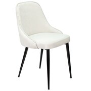  Стул Бюрократ KF-5/VELV20 молочный Velvet 20 металл черный на ножках 