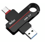  USB-флешка Netac US18 (NT03US18C-128G-32BK) USB3.2+TypeC Dual 128Gb 