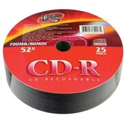  Диск CD-R VS VSCDRSH2501, 700 Мб, 52x, Bulk (термоусадка без шпиля) 25шт 