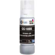  Чернила G&G GG-108BK C13T09C14A черный70мл для Epson Ecotank L8050/L18050 