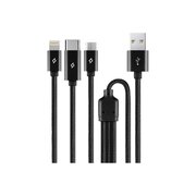  Кабель TTEC 2DK39S AlumiCable Trio Type-C/Lightning/Micro USB Charge&Data Cable 100cm Black 
