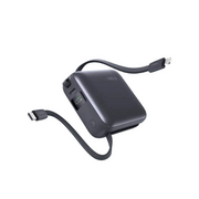  Внешний аккумулятор TTEC 2BB231GR ReCharger Mini LCD 10000mAh USB-C PD 20W Powerbank с кабелем USB-C&Lightning серый 