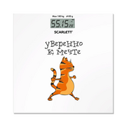  Весы напольные Scarlett SC-BS33E104 коты, белый 