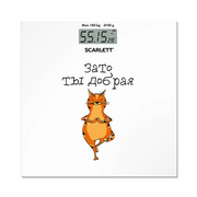  Весы напольные Scarlett SC-BS33E110 коты, белый 