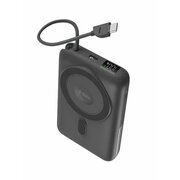  Внешний аккумулятор беспроводной TTEC 2BB230GR Recharger M LCD 10000 mAh. MagSafe PD 20W Powerbank с кабелем USB-C и подставкой серый 