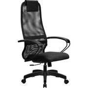  Кресло Метта SU-B-8 (ZDA.12.1.222) черный сиденье черный сетка с подголов. крестов. металл хром 