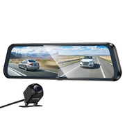  Видеорегистратор HOCO DV16 9.66-inch streaming media driving recorderdual-channel with rear camera черный 
