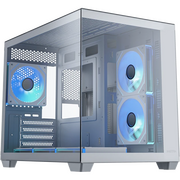  Корпус XASTRA QW500M 6ARGB-C10-UC White (QW500M-6FM12A-C10-UC-WH) mATX/Aquarium/Screewless/ 6x120mm ARGB PWM FM fans/Argb+PWM HUB 10port/Type-C 