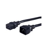  Кабель питания Hyperline PWC-IEC19-IEC20-1.8-BK IEC 320 C19 - IEC 320 C20 (3x1.5) прямая вилка, 16A, 1.8м черный 