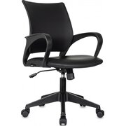  Кресло Бюрократ CH-695N/BLACK-PU черный экокожа крестов. пластик 