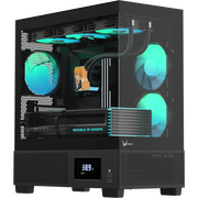  Корпус Formula V Line Crystal E1M Black, MATX, USB3.0*2, Switch Display Panel 