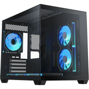  Корпус XASTRA QW500M 6ARGB-C10-UC Black (QW500M-6FM12A-C10-UC) mATX/Aquarium/Screewless/ 6x120mm ARGB PWM FM fans/Argb+PWM HUB 10port/Type-C 