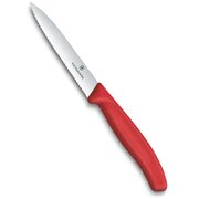  Нож кухонный Victorinox Swiss Classic 6.7731.C1 для овощей лезв.100мм серрейт. заточка красный 