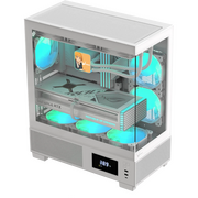  Корпус Formula V Line Crystal E1 White, ATX, Type-C*1, USB3.0*2, Switch Display Panel 