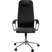  Кресло Метта SU-B-10 (ZE4.12.1.2A2) черный сиденье черный сетка с подголов. крестов. металл хром 