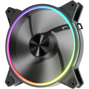  Вентилятор 1STPLAYER FO7-14 Black (FO7-14-BK) / 140mm ARGB 3pin 5V PWM 4pin 12V 700-1800rpm 76.25cfm 36.64dBA / Bulk 