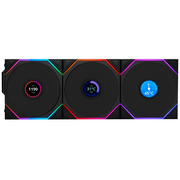  Комплект вентиляторов (3шт.) Li Uni Fan TL Wireless LCD 120 Reverse Blade (G99.12RTLLCD1W3B.R0)/12RTLLCD1W3B Black/120x124x28мм(PWM, ARGB,1900 об/мин) 