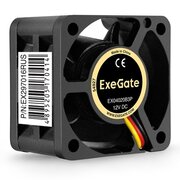  Вентилятор Exegate 12В DC EX04020B3P (EX297016RUS) (40x40x20 мм, 2-Ball (двойной шарикоподшипник), 3pin, 6300RPM, 28dBA) 