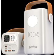  Powerbank Perfeo PF_E2293 Moon 100W 60000 mAh/LED дисплей/PD+QC 3.0/2Type-C/3 USB/max 100W/White 