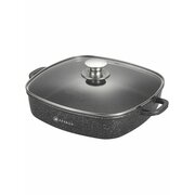  Жаровня ZEIDAN Z-501040 4,5л с крышкой Black 