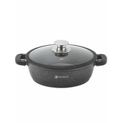  Жаровня ZEIDAN Z-501037 4,0л с крышкой Black 