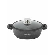  Жаровня ZEIDAN Z-501039 6,6л с крышкой Black 