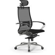  Кресло Метта Samurai S-2 (Z1D.2.15.49) черный сиденье черный сетка с подголов. крестов. металл хром 