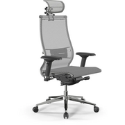  Кресло Метта Samurai S-3 (Z18.3.15.109) белый сиденье белый сетка с подголов. крестов. металл хром 