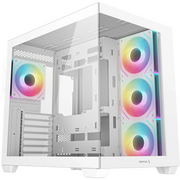  Корпус Deepcool CG530 4F WH без БП, боковое окно (панорама), 3x120мм ARGB Reverce вентилятора на боковой стенке, 1x120мм ARGB вентилятор сзади, белый 