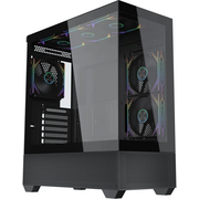  Корпус Accord ACC-EL1B TG, ATX, Midi-Tower, без БП, черный 