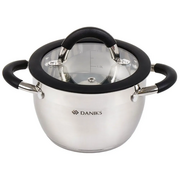  Кастрюля Daniks GS-01435-16CA Орландо серебр, 2л 
