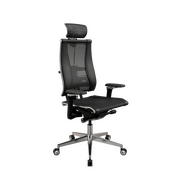  Кресло руководителя Метта Yoga 4DF B2-14D - YM93+Infinity (Z252343249) черный сетка/ткань крестов. алюминий хром 