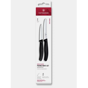  Набор ножей кухонных Victorinox Swiss Classic 6.7113.2 для чистки овощей и фруктов компл. 2предм. черный европодвес 
