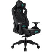  Кресло игровое Knight Titgame черный экокожа с подголов. крестов. пластик 