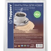  Фильтр для кофеварок TOPPERR №4 3047, бумажный, неотбеленный, 300 штук 