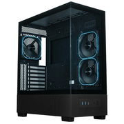  Корпус XASTRA Q500 3ARGB-FG-C10-UC Black (Q500-3FG12A-C10-UC) ATX/Aquarium/Screewless/ 3x120mm ARGB PWM FG fans/Argb+PWM HUB 10port/ Type-C 