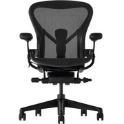  Кресло Herman Miller Aeron C Large черный сетка с подголов. крестов. пластик 