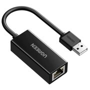  Сетевой адаптер UGREEN CR110 (75535) USB-C Micro USB to RJ45 10/100Mbps Ethernet Adapter Black 