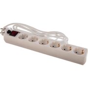  Сетевой фильтр SONNEN U-363 (511426) 6 розеток, с заземлением, выключатель, 10 А, 3м белый 