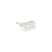  Удлинитель сетевой SONNEN U-135 (511430) 3 розетки, без заземления, 6А, 5м, белый 