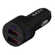  АЗУ Maxvi CCM-522 Plus M black 5.2A, 2xUSB, QC3.0 подсветка синяя 