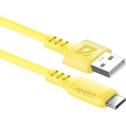 USB кабель DEFENDER F207 (87106YEL) TypeC, 1м, 2.4А yellow 