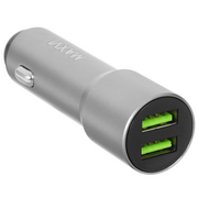  АЗУ Maxvi CCM-M242 metallic silver 2.4A, 2xUSB 