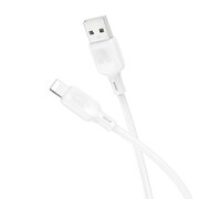  Дата-кабель BOROFONE BX113 Lenny silicone charging data cable iP L-1M белый 