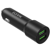  АЗУ Maxvi CCM-M242 metallic black 2.4A, 2xUSB 