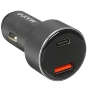  АЗУ Maxvi CCM-M602PD LED metallic black 6A, 1xUSB, 1xType-C, QC3.0 