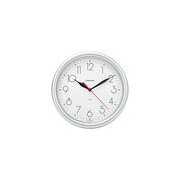  Часы настенные TROYKA 21270212, 24,5х24,5х3,1см круг, белые, серебристая рамка 