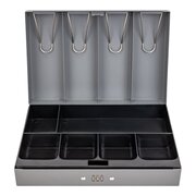  Ящик для денег BRAUBERG 290457 80х195х290мм, кодовый замок, темно-серый 