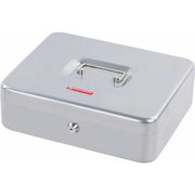  Ящик для денег BRAUBERG 291060 90х240х300мм, ключевой замок, серебристый 