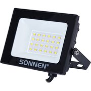  Прожектор светодиодный SONNEN 238412 20Вт, 6500К, 1600Лм, 20м2, IP65, 122x84x26мм, черный 